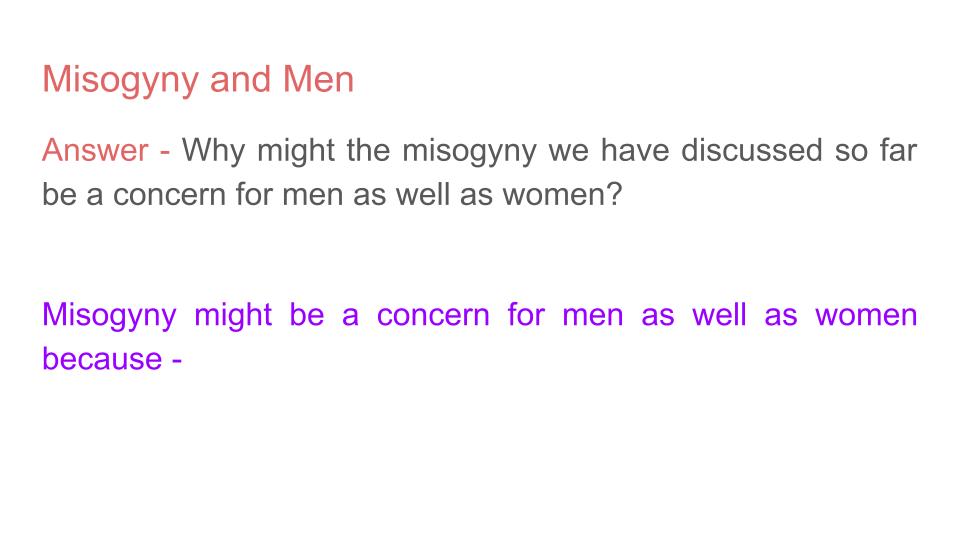 Misogyny - 2026 RSHE Guidance