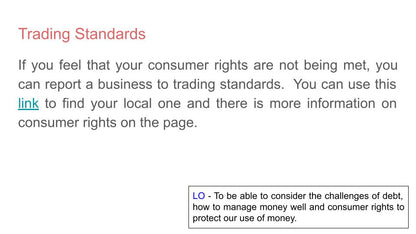 Money Management & Consumer Rights Lesson