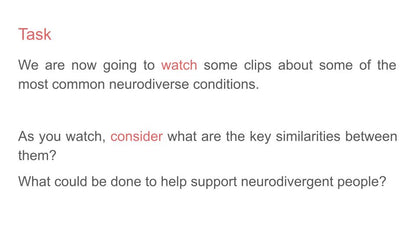 Neurodiversity Celebration Week Tutorial / Assembly