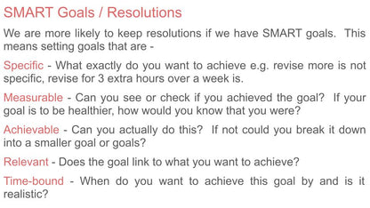 New Year's Resolutions & Goal Setting Tutorial / Assembly