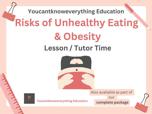 Risks of unhealthy eating and obesity PSHE lesson tutor time 2026 RSHE Guidance