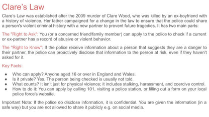 Stalking PSHE RSHE lesson 2026 free tutor time Clare's Law
