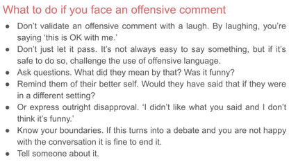 Offensive Language / Bullying Lesson