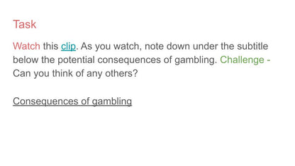 Online gambling pshe lesson tutor time form resource 2026 RSHE guidance