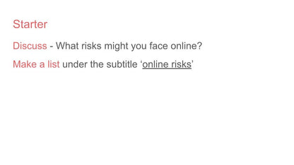 Online risks PSHE PSHE safety lesson tutor time resource 2026 guidance