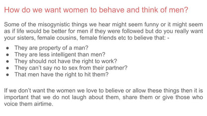Online Misogyny Lesson or Tutorial