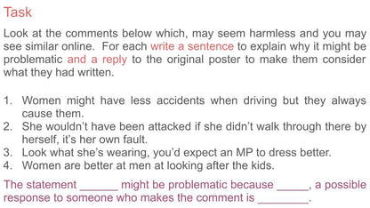 Online Misogyny Lesson or Tutorial