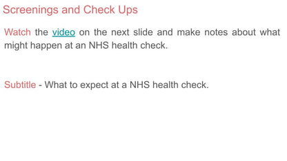 Serious Health Conditions PSHE Lesson / Tutor Time