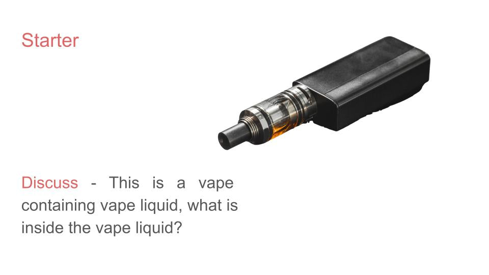 what is in vape liquid pshe task