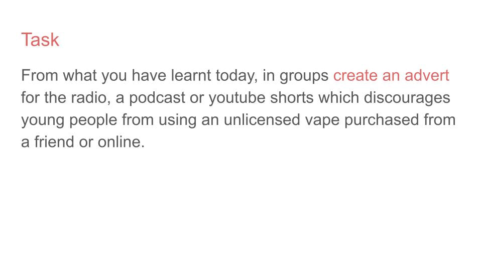 Vapes - Illegal, Synthetic and Cannabis PSHE Lesson / Tutor Time