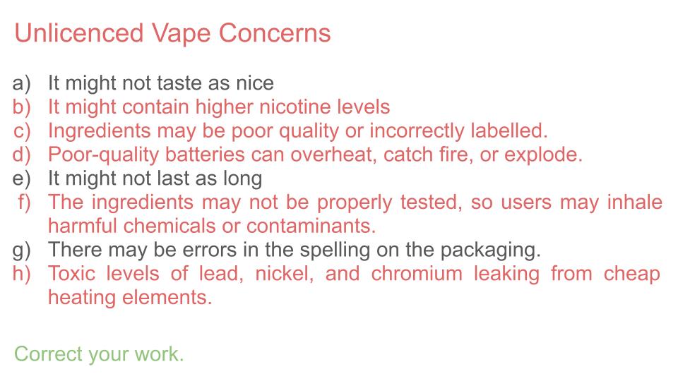 Vapes - Illegal, Synthetic and Cannabis PSHE Lesson / Tutor Time