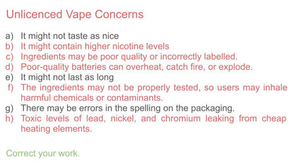 Vapes - Illegal, Synthetic and Cannabis PSHE Lesson / Tutor Time