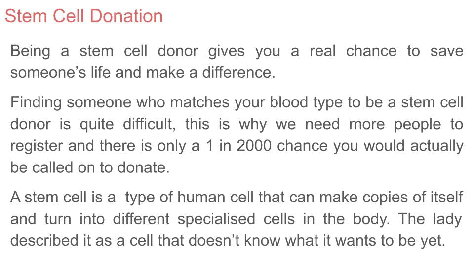 Blood, Organ & Stem Cell Donation PSHE Lesson / Tutor Time