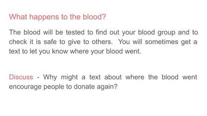 Blood, Organ & Stem Cell Donation PSHE Lesson / Tutor Time