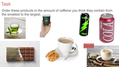 Caffeine & Energy Drinks PSHE Lesson / Tutor Time