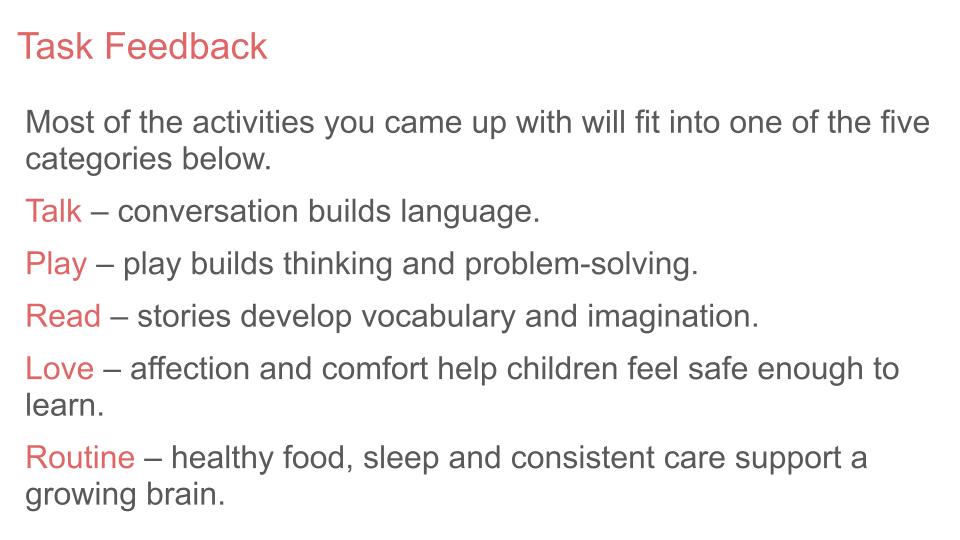 Child Brain Development PSHE Lesson / Tutor Time