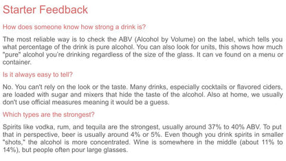 Drinking Alcohol Safely PSHE Lesson / Tutor Time