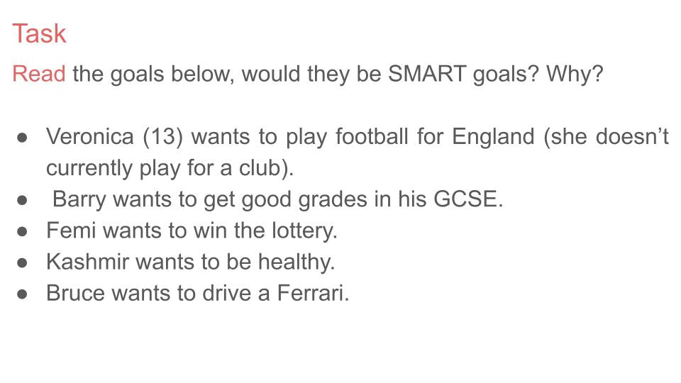 Goal Setting PSHE and Careers Lesson / Tutor Time
