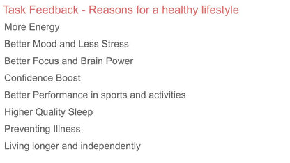 Healthy Lifestyles PSHE Lesson / Tutor Time