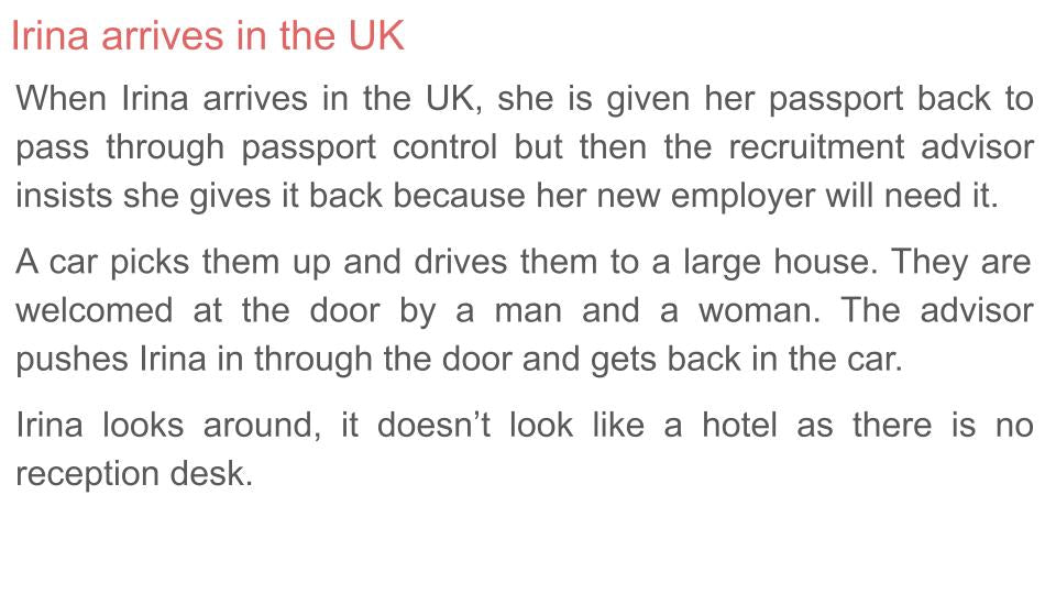 Human Trafficking & Modern Slavery PSHE Lesson