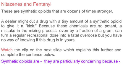 Illegal Drugs & Risk PSHE Lesson / Tutor Time
