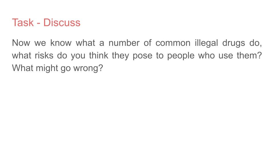 Illegal Drugs & Risk PSHE Lesson / Tutor Time