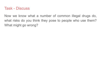 Illegal Drugs & Risk PSHE Lesson / Tutor Time