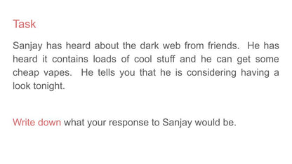 Illegal online behaviours including The Dark Web PSHE Lesson / Tutor Time