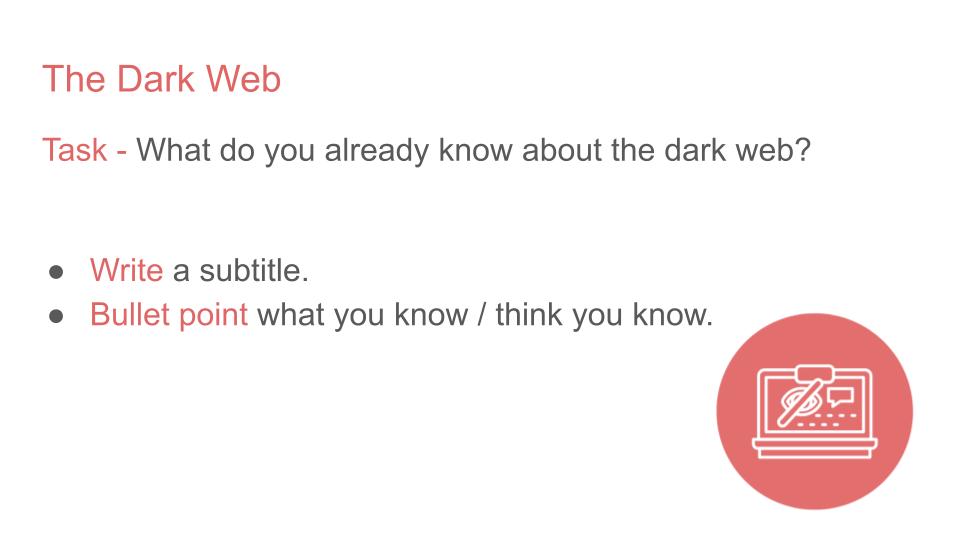 Illegal online behaviours including The Dark Web PSHE Lesson / Tutor Time