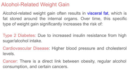 Impact of Alcohol on Weight PSHE Lesson / Tutor Time