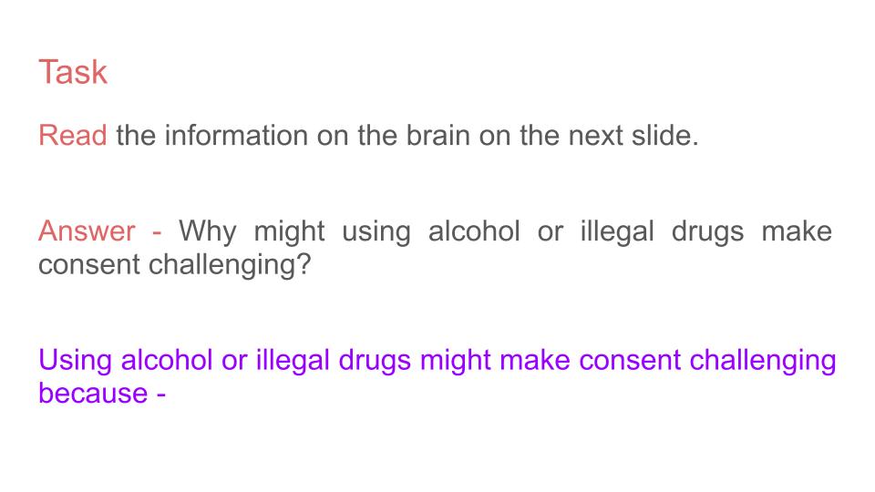 Impact of drugs and alcohol on sexual decisions PSHE Lesson / Tutor Time