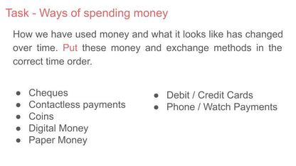 Introduction to Money PSHE or Citizenship Lesson / Tutor Time