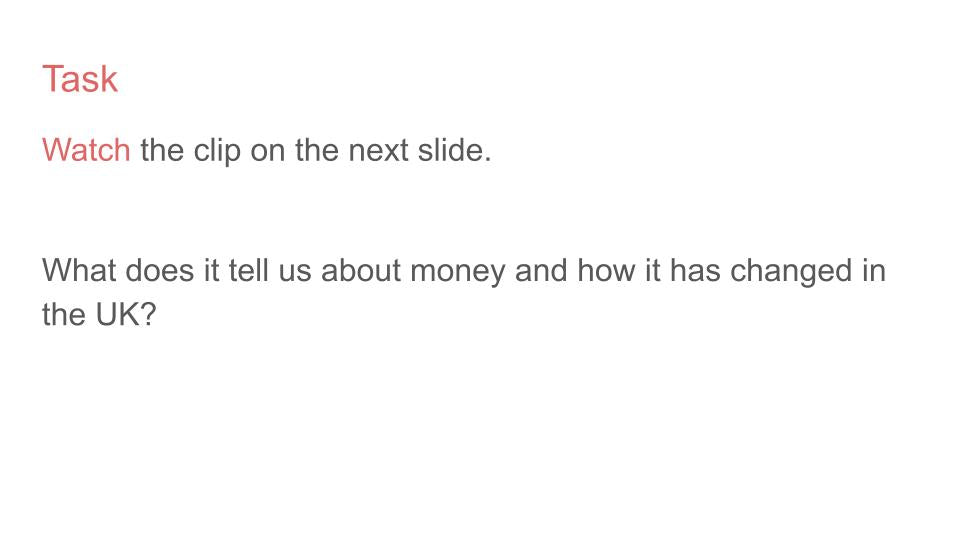Introduction to Money PSHE or Citizenship Lesson / Tutor Time