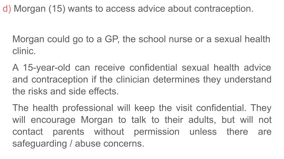 Local Healthcare Systems and Gillick Competence PSHE Lesson / Tutor Time