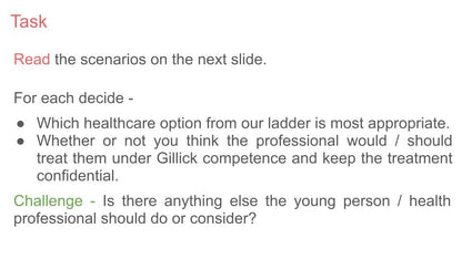 Local Healthcare Systems and Gillick Competence PSHE Lesson / Tutor Time