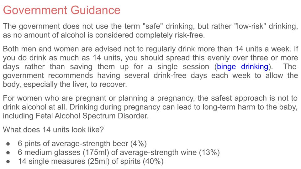 Alcohol - Concerns from long term use PSHE Lesson / Tutor Time