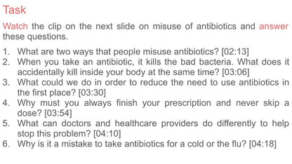 Misuse of Prescribed and Over The Counter Medicine PSHE Lesson / Tutor Time