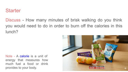 Risks of Unhealthy Eating and Obesity PSHE Lesson / Tutor Time