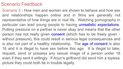 Harmful Sexual Language & Behaviour PSHE Lesson