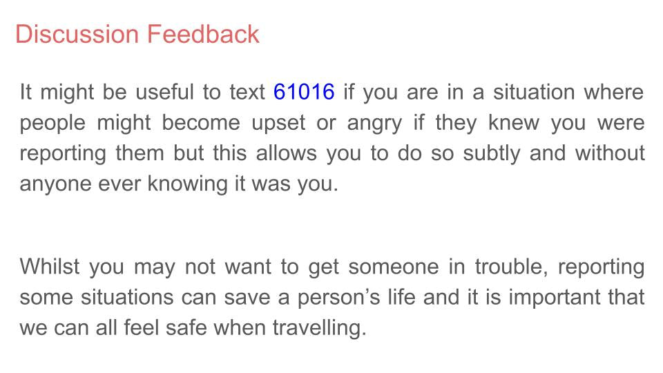 Rail Safety PSHE Lesson / Tutor Time
