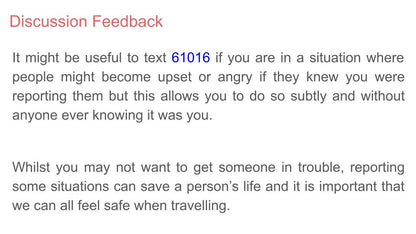 Rail Safety PSHE Lesson / Tutor Time