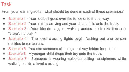 Rail Safety PSHE Lesson / Tutor Time