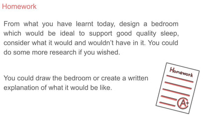 The Importance of Sleep PSHE Lesson / Tutor Time