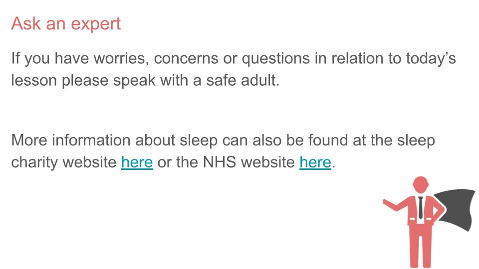 The Importance of Sleep PSHE Lesson / Tutor Time