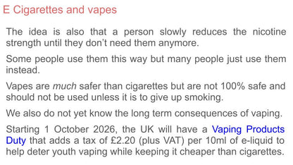 Smoking and methods to quit PSHE Lesson / Tutor Time