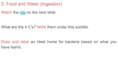 The Spreading of Germs PSHE Lesson / Tutor Time
