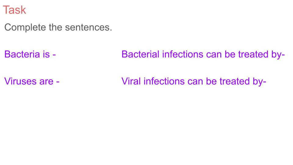 The Spreading of Germs PSHE Lesson / Tutor Time