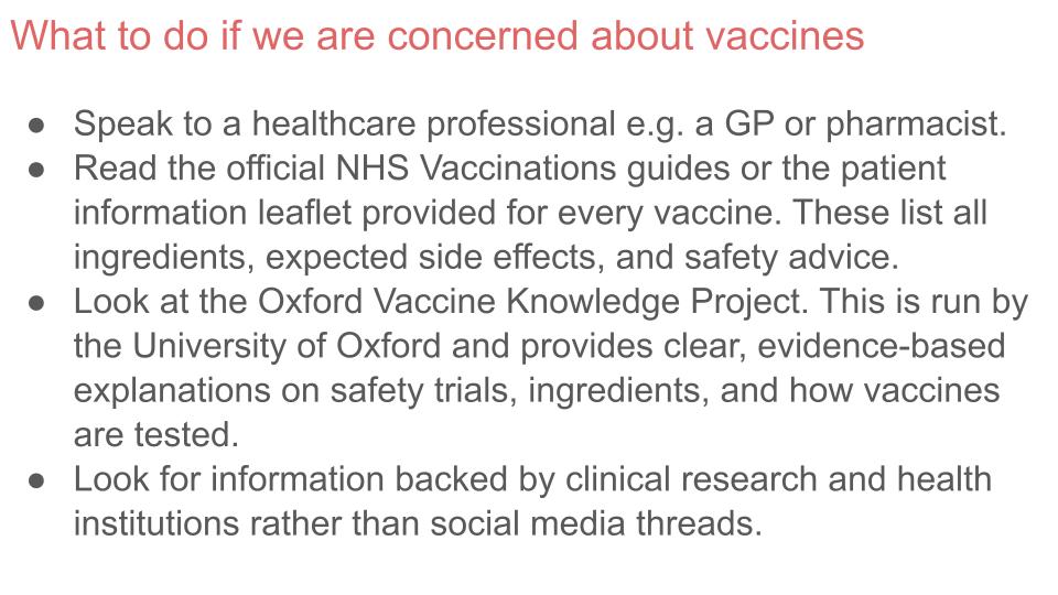 Vaccinations & Immunisation PSHE Lesson / Tutor Time