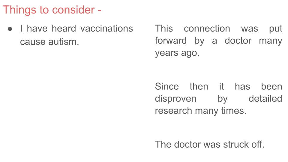 Vaccinations & Immunisation PSHE Lesson / Tutor Time