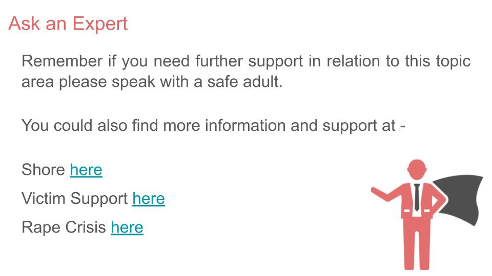 Victim Blaming PSHE Lesson / Tutor Time